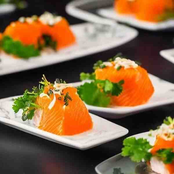 Канапе с икрой семгой и сыром